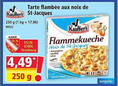 Tarte flambée aux noix de St-Jacques