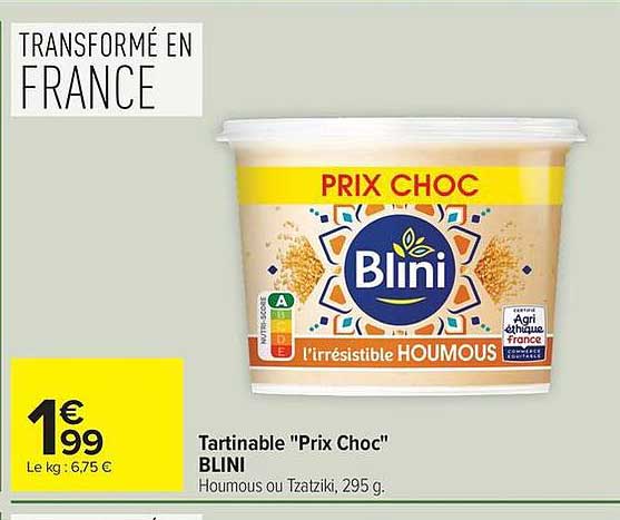 Tartinable "Prix Choc" BLINI