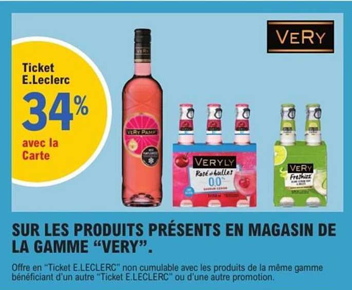Ticket E.Leclerc 34% avec la Carte
