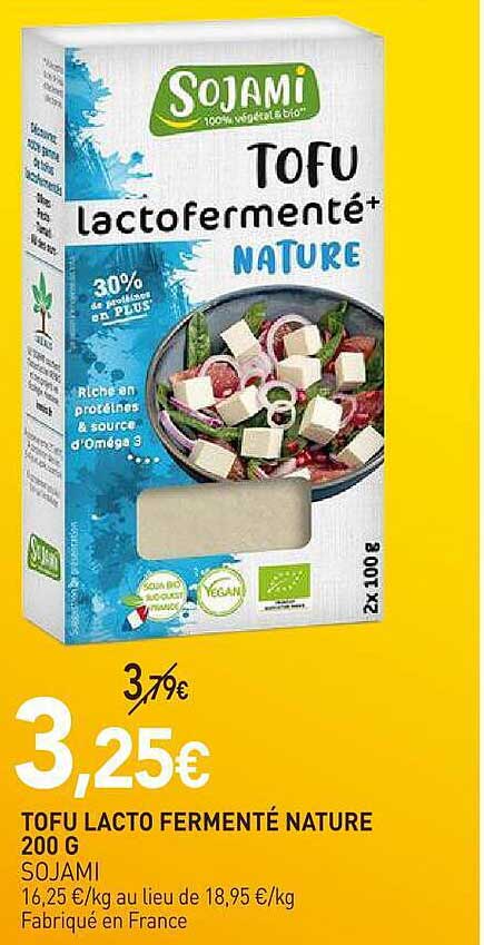 TOFU LACTO FERMENTÉ NATURE 200 g SOJAMI