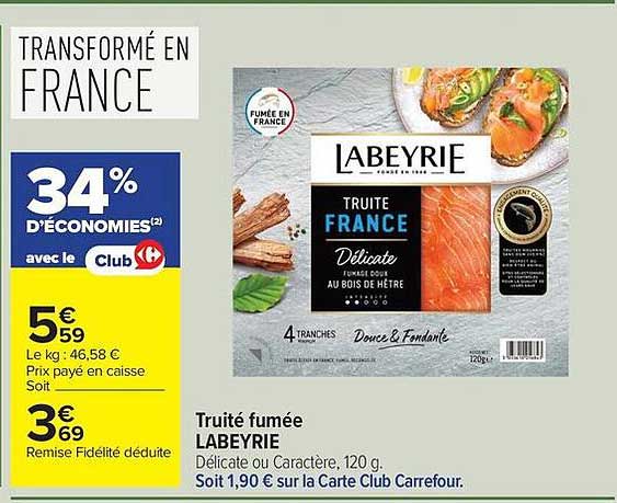 Truité fumée LABEYRIE