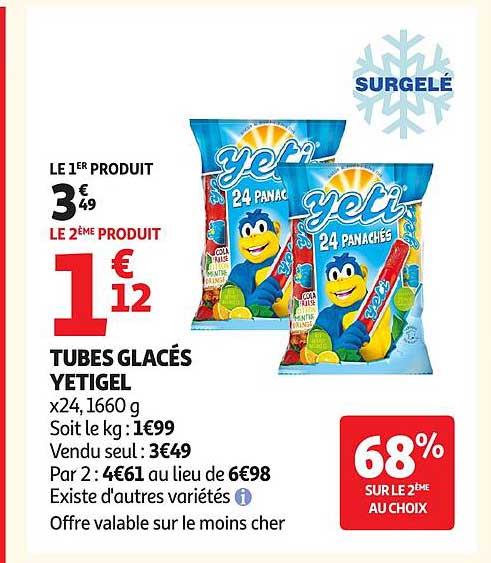 TUBES GLACÉS YETIGEL x24, 1660 g