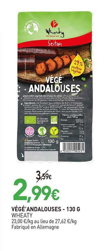 VÉGÉ' ANDALOUSES - 130 G