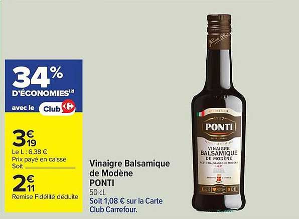 Vinaigre Balsamique de Modène PONTI