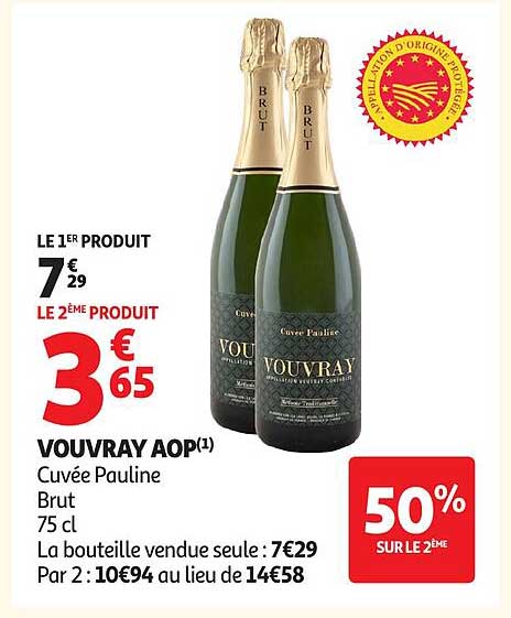 VOUVRAY AOP(1) Cuvée Pauline Brut 75 cl