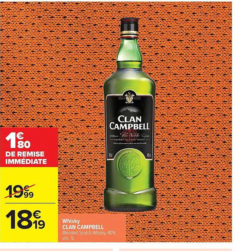 Whisky CLAN CAMPBELL Blended Scotch Whisky, 40% vol., 1L