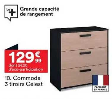 10. Commode 3 tiroirs Celest