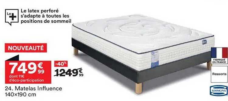 24. Matelas Influence 140x190 cm
