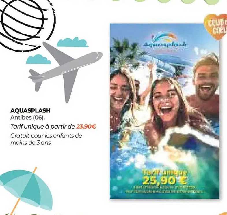 AQUASPLASH Antibes (06). Tarifs à partir de 23,90€