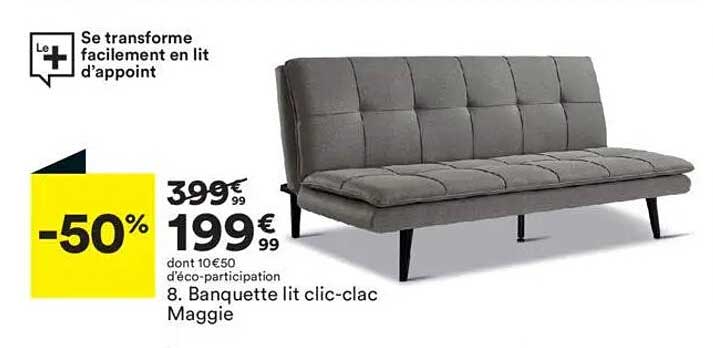 Banquette lit clic-clac Maggie