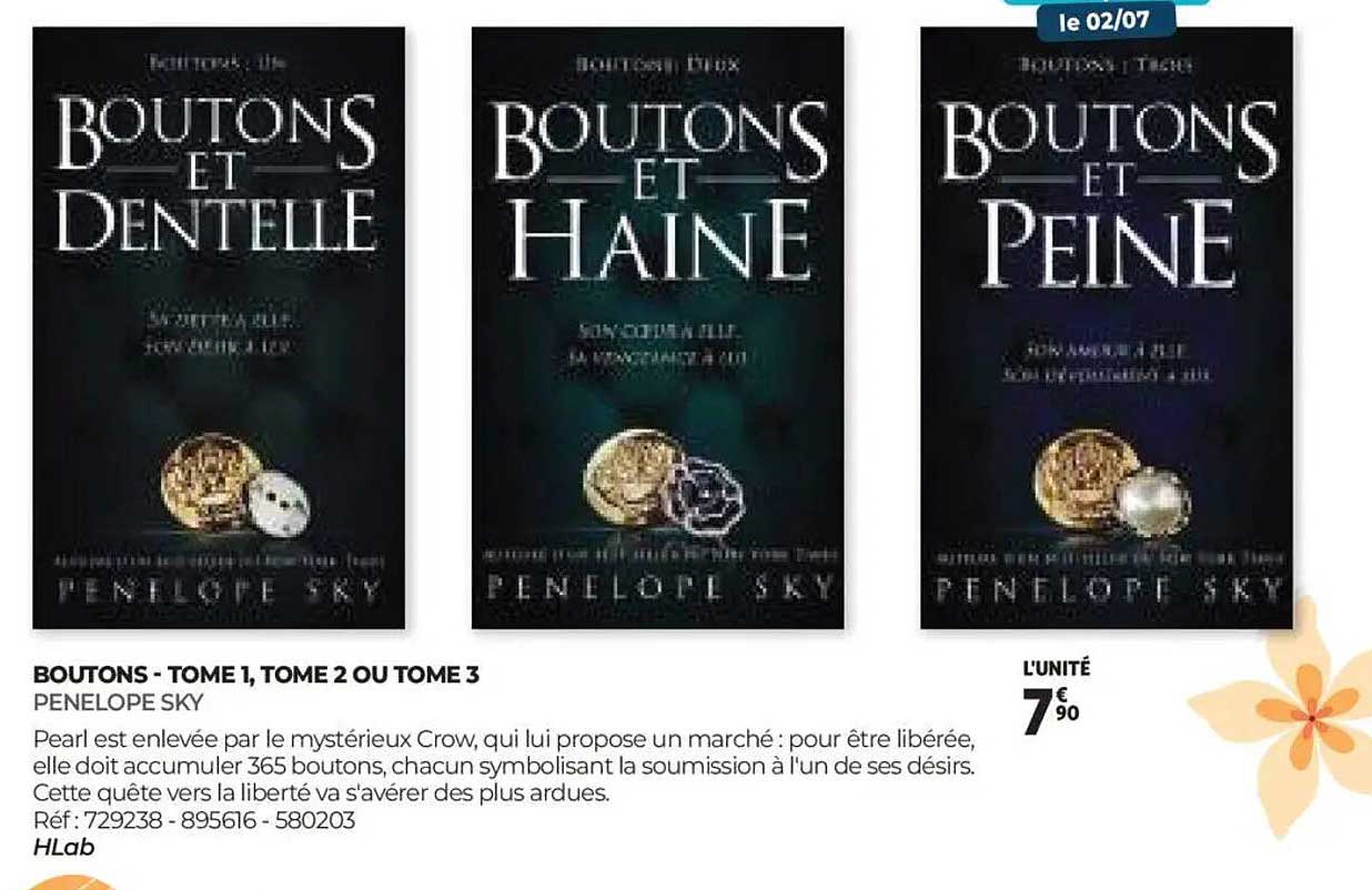 BOUTONS - TOME 1, TOME 2 OU TOME 3