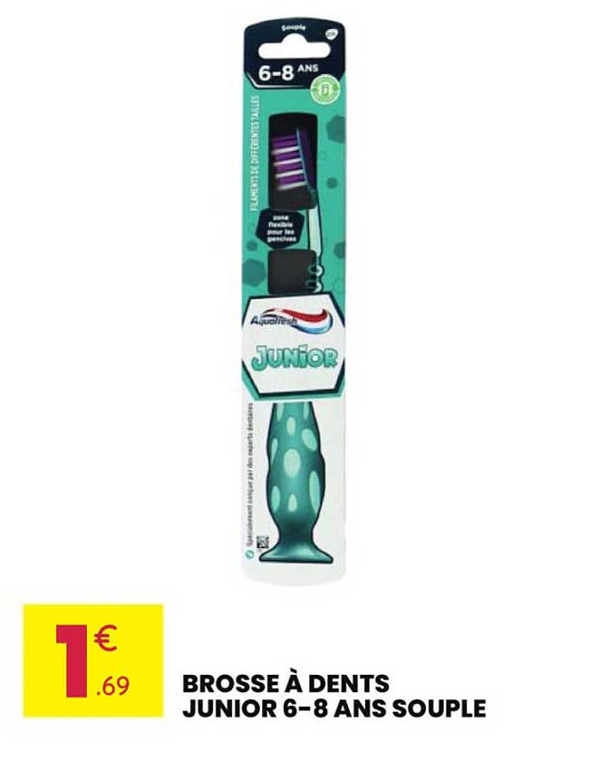 BROSSE À DENTS JUNIOR 6-8 ANS SOUPLE