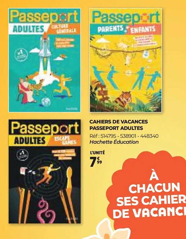 Cahiers de Vacances Passeport Adultes