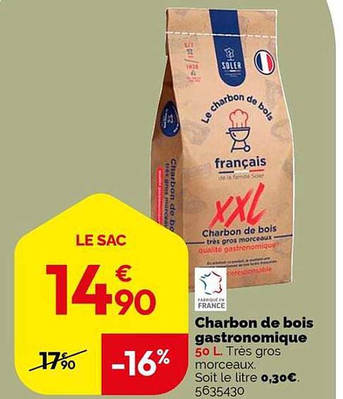 Charbon de bois gastronomique