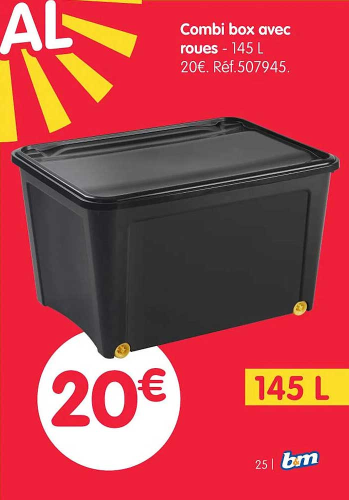 Combi box avec roues - 145 L