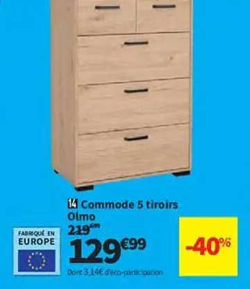 Commode 5 tiroirs Olmo