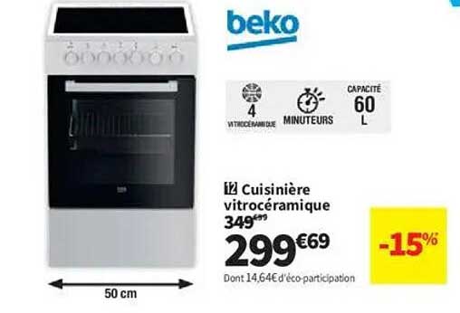 Cuisinière vitrocéramique
