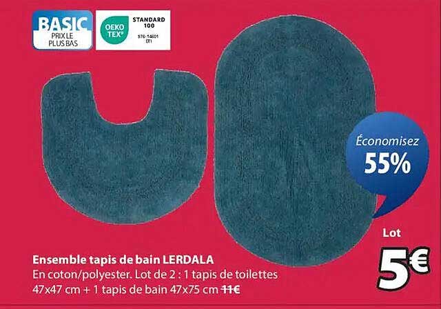 Ensemble tapis de bain LERDALA