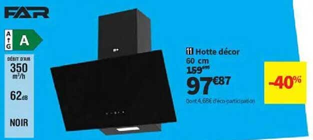 Hotte décor 60 cm