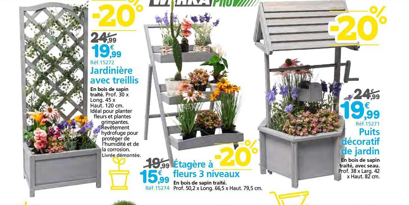 Jardinière avec treillis