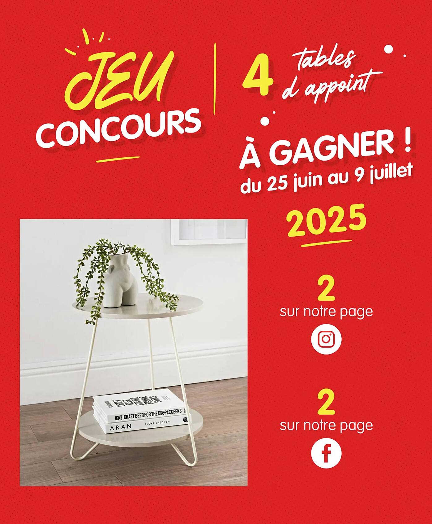 Jeu Concours | 4 tables d’appoint à gagner !
