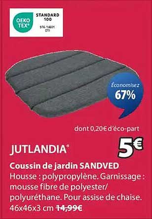 JUTLANDIA Coussin de jardin SANDVED