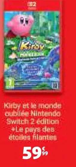 Kirby et le monde oublié Nintendo Switch 2 édition *Le pays des étoiles filantes