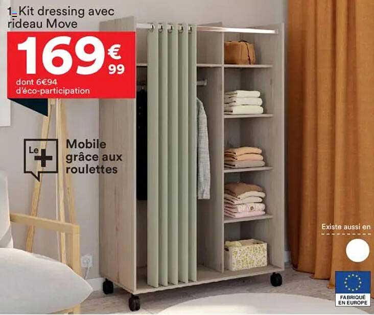 Kit dressing avec rideau Move