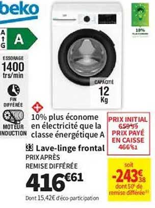 Lave-linge frontal Beko 12 Kg