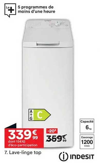 Lave-linge top Indesit