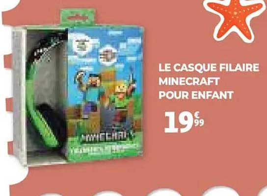 LE CASQUE FILAIRE MINECRAFT POUR ENFANT