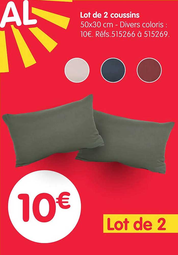 Lot de 2 coussins