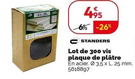 Lot de 300 vis plaque de plâtre