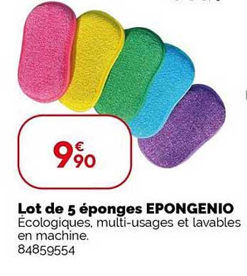 Lot de 5 éponges EPONGENIO