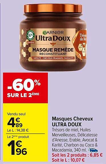 Masques Cheveux ULTRA DOUX