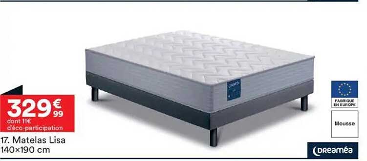 Matelas Lisa 140x190 cm