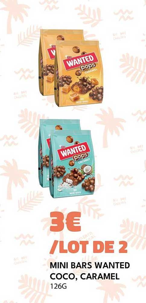 MINI BARS WANTED COCO, CARAMEL