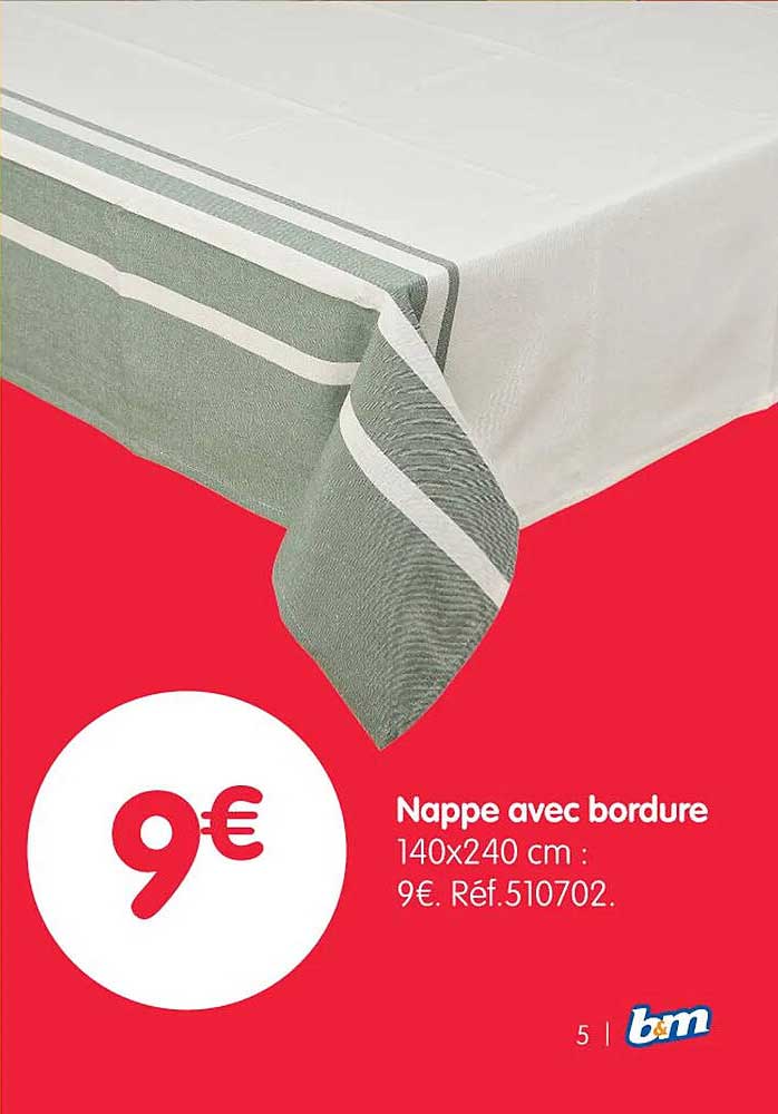 Nappe avec bordure