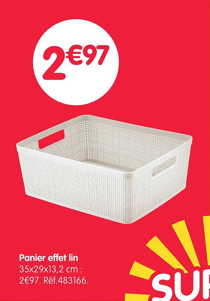 Panier effet lin