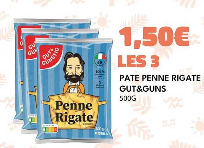 PATE PENNE RIGATE GUT&GUNS 500G