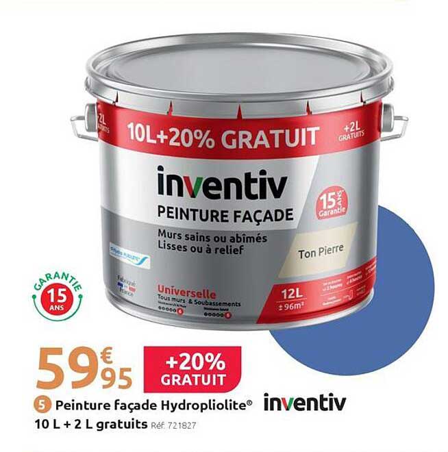 Peinture façade Hydrophilolite® 10 L + 2 L gratuits