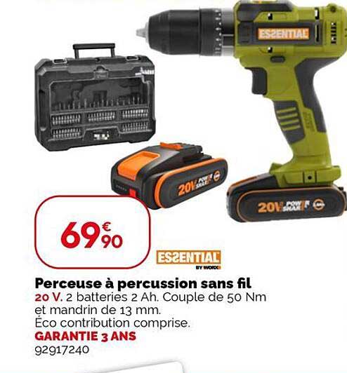 Perceuse à percussion sans fil