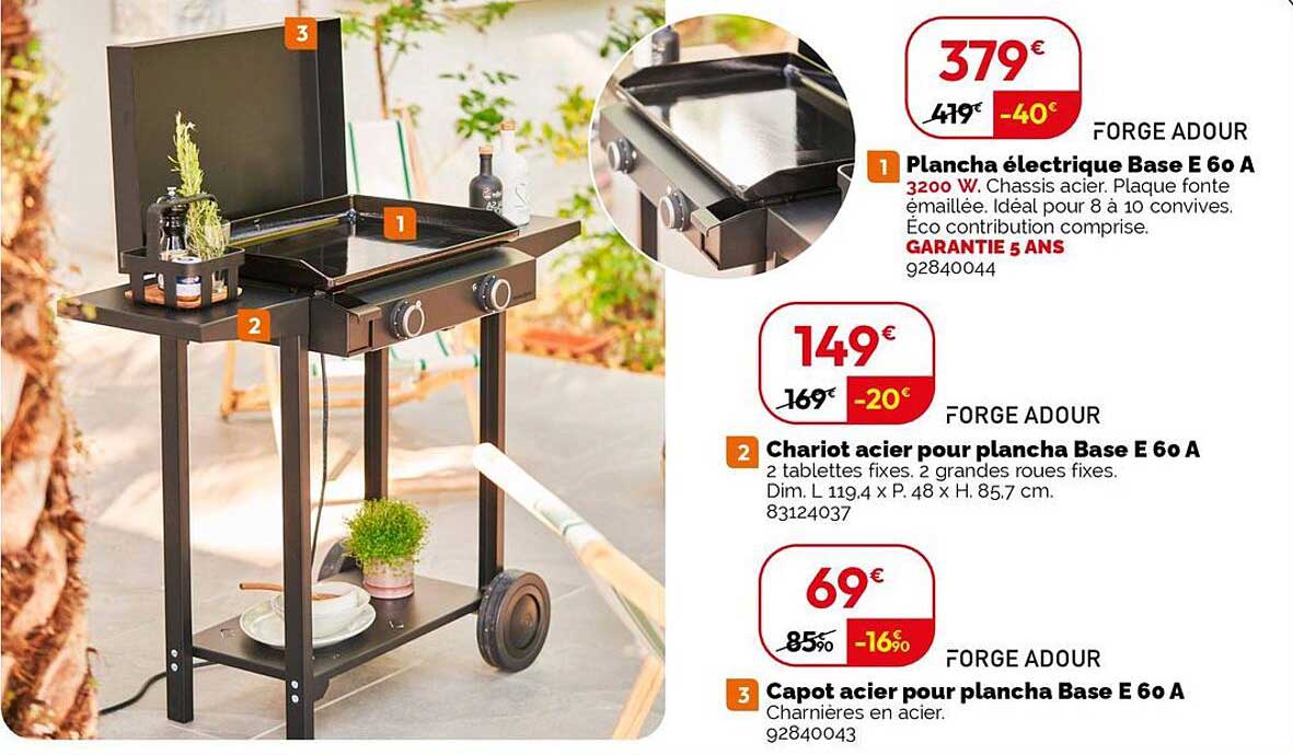 Plancha électrique Base E 60 A