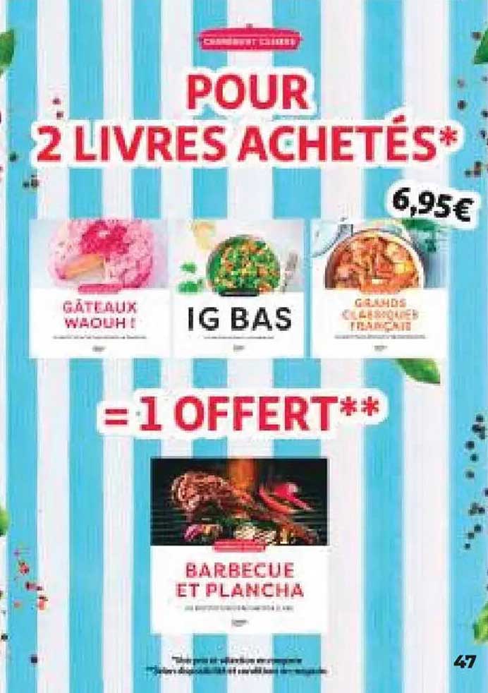 Pour 2 livres achetés* = 1 offert*