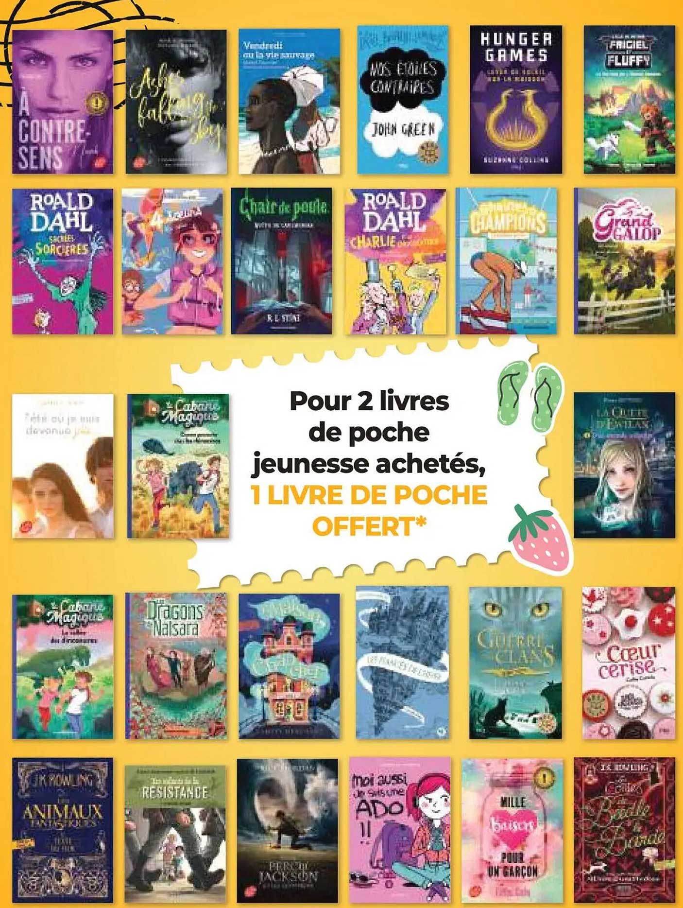 Pour 2 livres de poche jeunesse achetés, 1 livre de poche OFFERT*