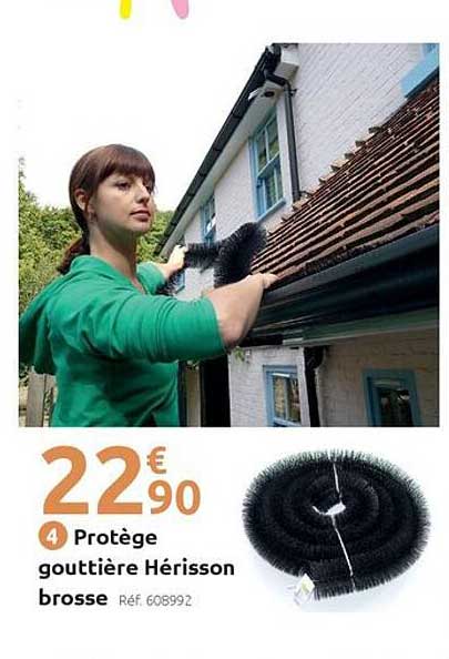Protège gouttière Hérisson brosse