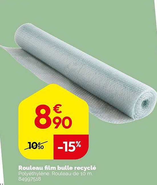 Rouleau film bulle recyclé