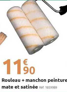 Rouleau + manchon peinture mate et satinée