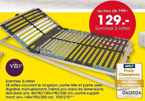 Sommiers à lattes