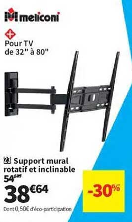 Support mural rotatif et inclinable